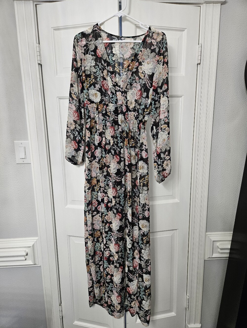 Glamorous Size 10 Sheer Floral Maxi